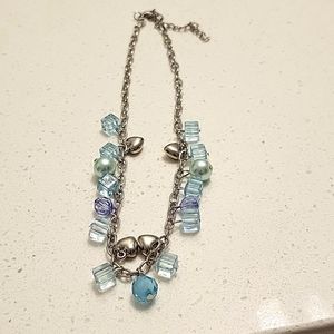 Light Blue Cube Necklace